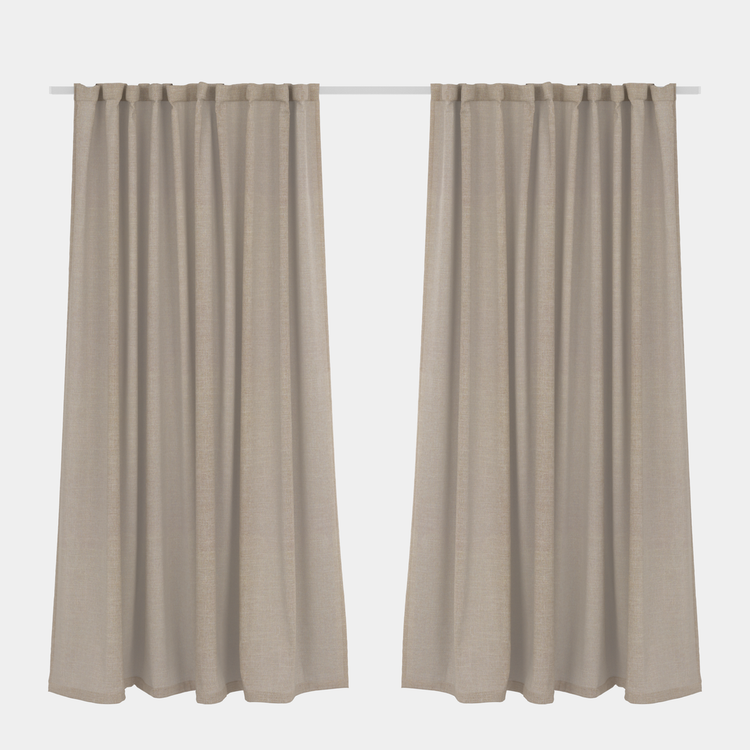Sheer Curtain Taped Sand– 265 x 218cm