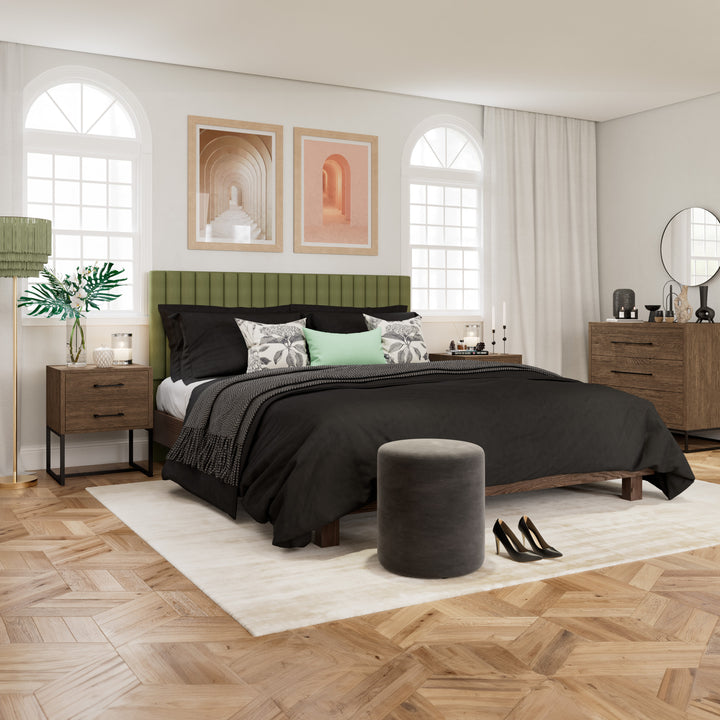 Ottoman Basi Excalibur Grey Velvet