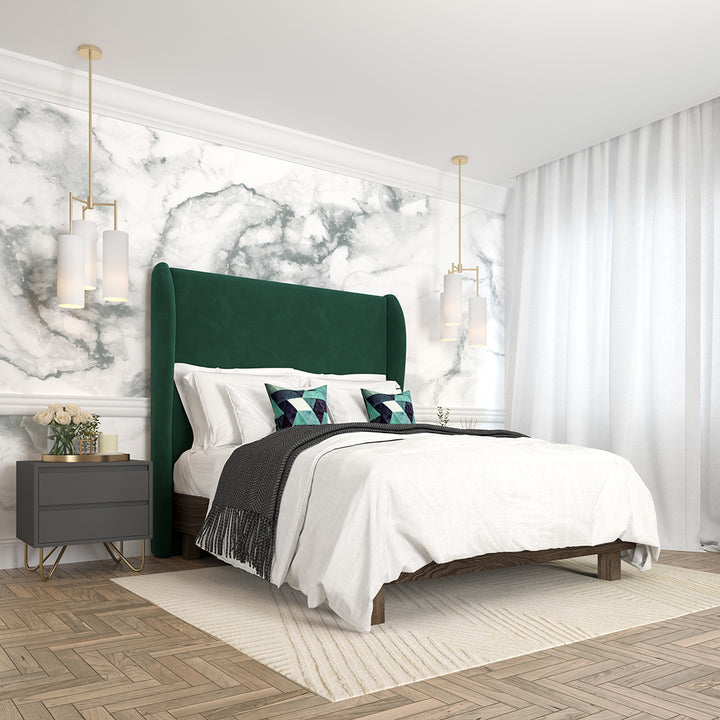Bedside Pedestal Stylo Satin Dark Grey