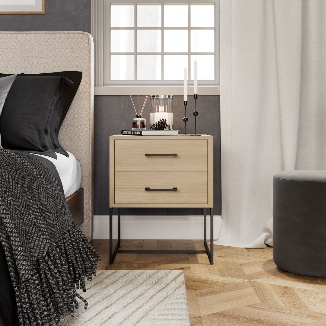 Bedside Pedestal Thora Oak Clear Finish