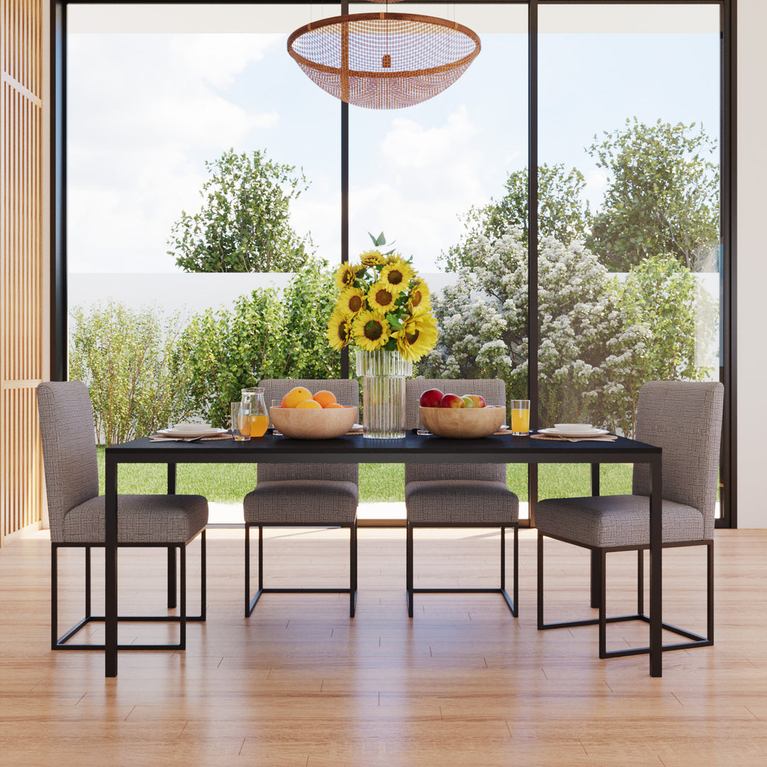 4-6 Seater Dining Table Rahul Jet Black
