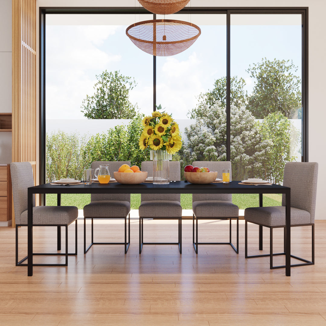 6-8 Seater Dining Table Rahul Jet Black