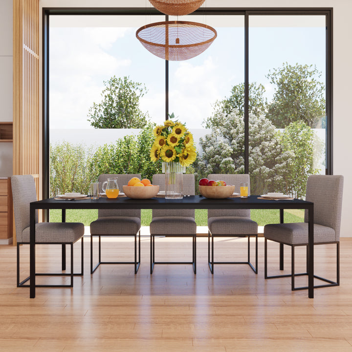 6-8 Seater Dining Table Rahul Jet Black