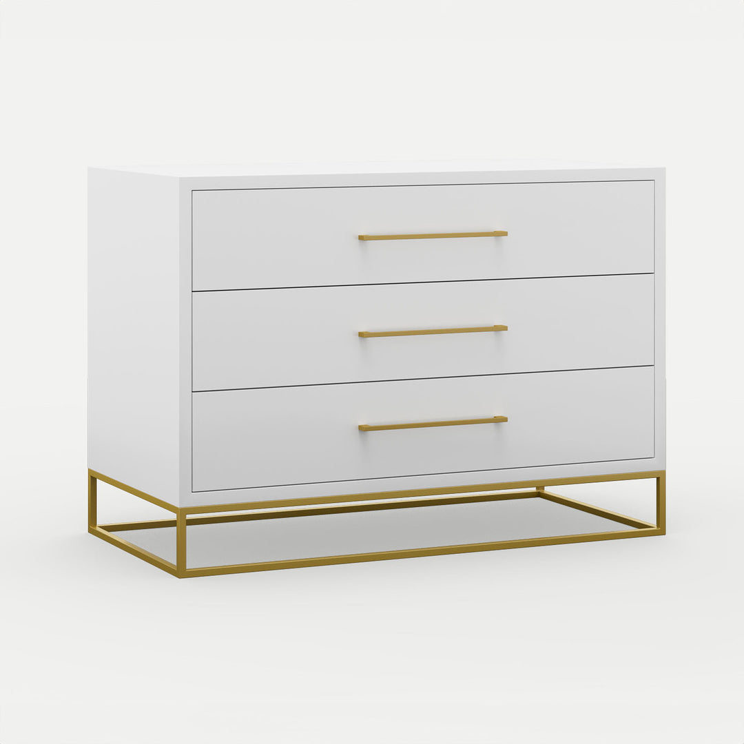 3 Drawer Server Lilo Satin White