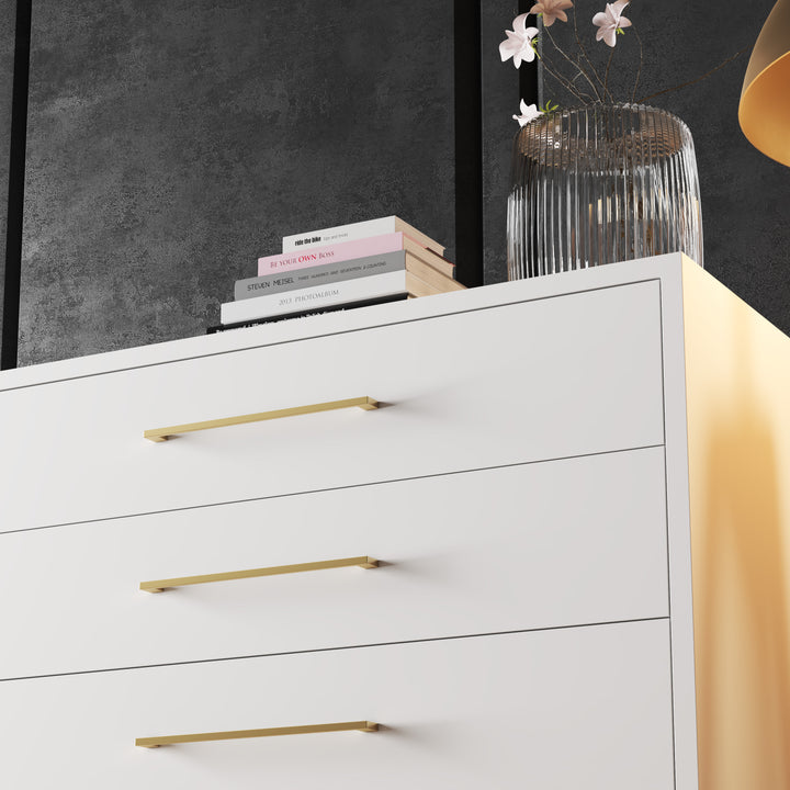 3 Drawer Server Lilo Satin White