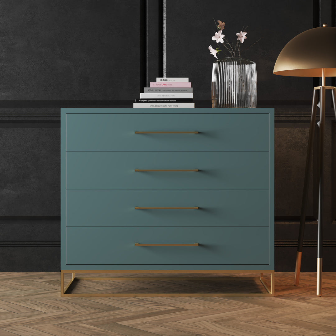 4 Drawer Server Lilo Satin Turquoise