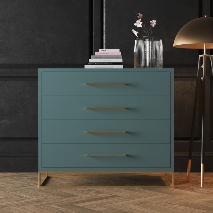 4 Drawer Server Lilo Satin Turquoise