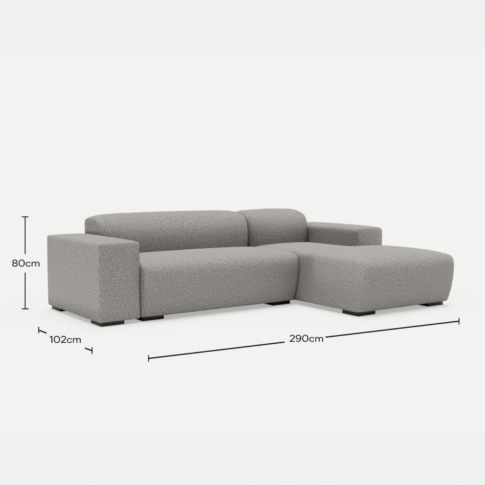 L-Shaped Couch Kuba Grey