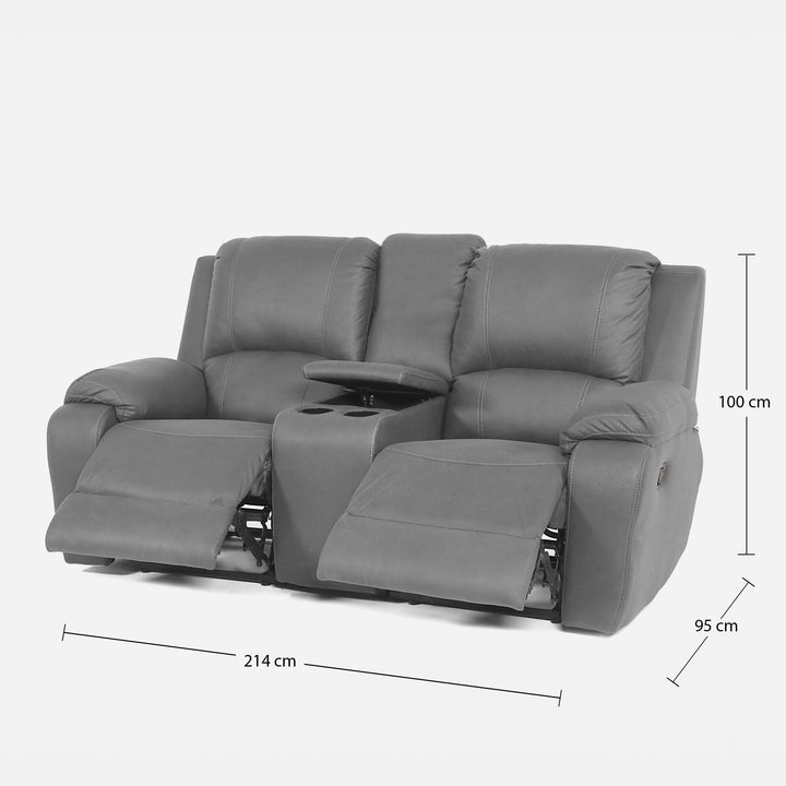 2 Division 2Act + Consol Recliner Paloma Grey