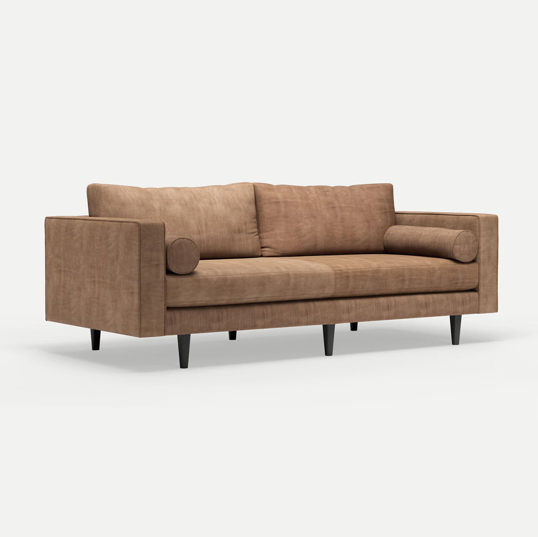 3 Seater Couch Volu Wild Whiskey Premium Leather
