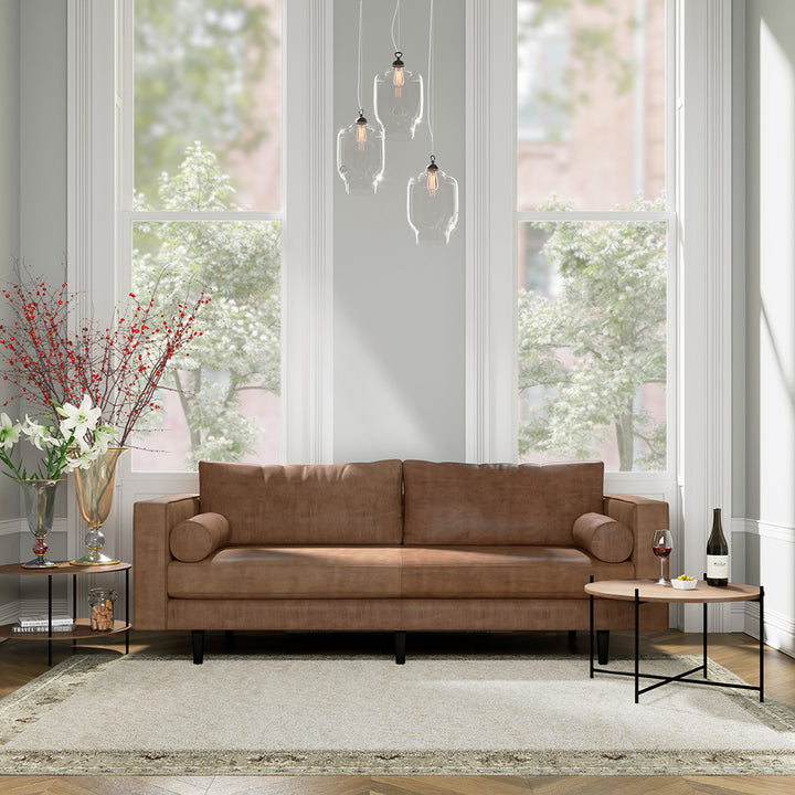 3 Seater Couch Volu Wild Whiskey Premium Leather