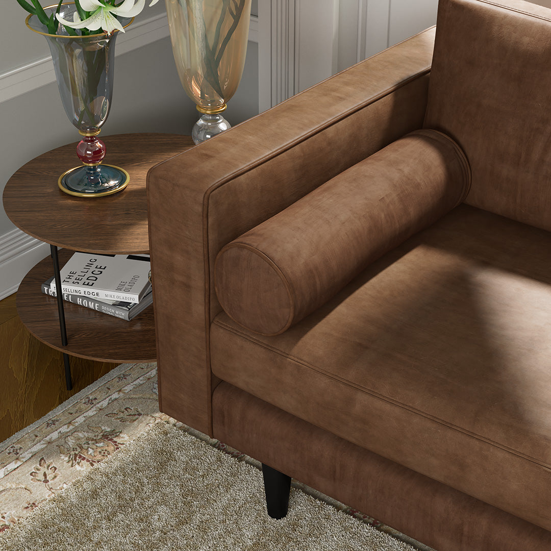 3 Seater Couch Volu Wild Whiskey Premium Leather