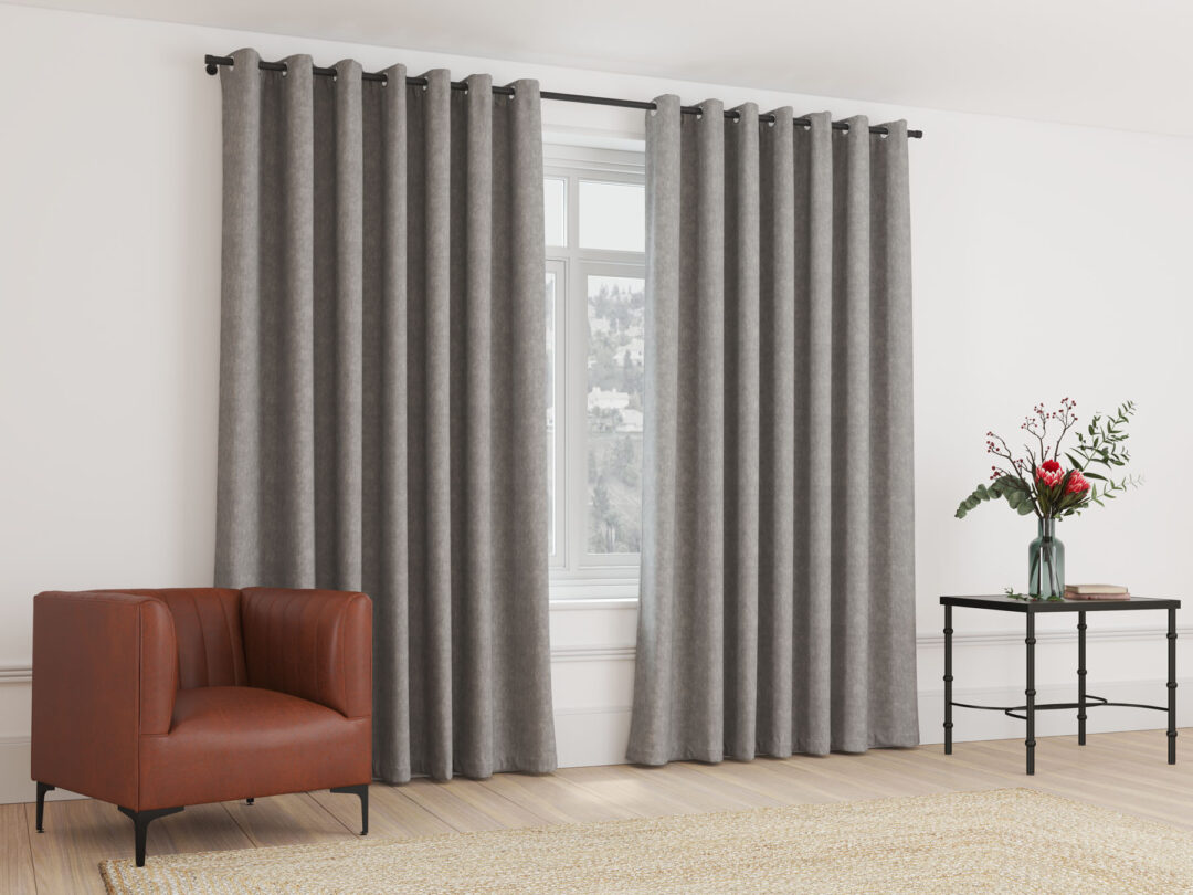Blockout Curtain Eyelet Silver Grey - 230 x 218cm