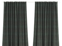 Blockout Curtain Taped Coal Grey - 265 x 250cm