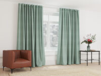 Blockout Curtain Taped Duck Egg Green - 265 x 250cm