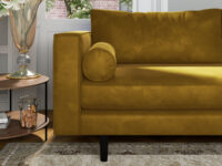 3 Seater Couch Volu Sulphur Gold Velvet