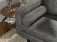 3 Seater Couch Volu Silver Lining Grey Velvet